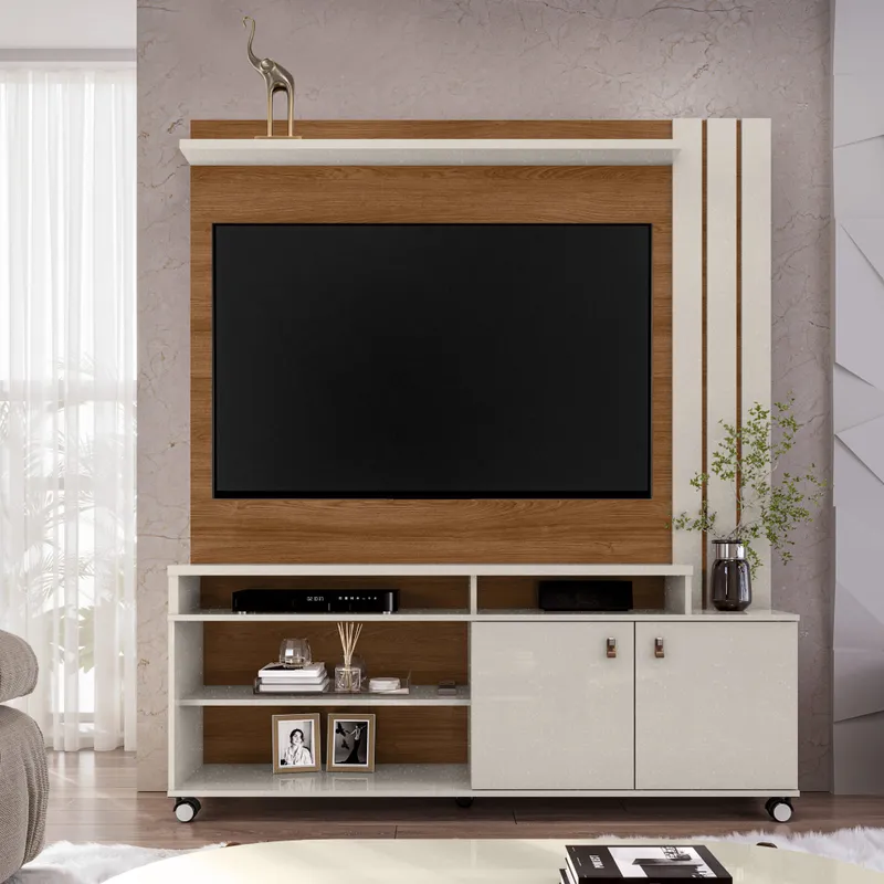 Rack TV Nevada 1.6 en Blanco - Muebles para TV, Uruguay | Casa Brava