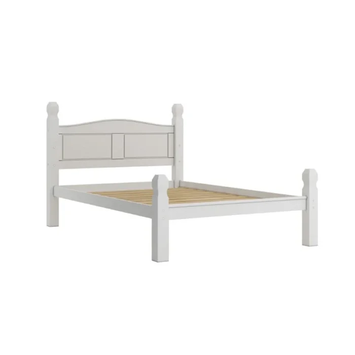 Cama 2 Plazas - Madera maciza - Línea Monterrey - Blanco en Blanco - Dormitorio, Uruguay | Ecowood, vista 2