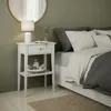 Mesa de luz Berna Madera Maciza - Blanco en Blanco - Mesas de luz, Uruguay | Nario Hogar, vista 3 de 3