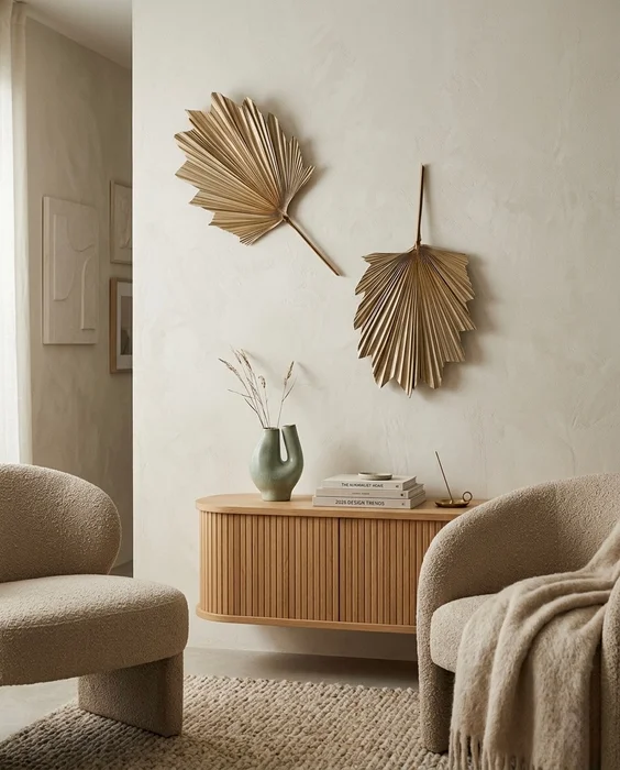 Hoja Modelo Palma en Madera natural - Decoración de pared, Uruguay | Indrana, vista 2