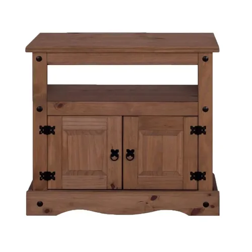 RACK MESA TV MEXICANO 2 PUERTAS CS-243 en Marrón - Muebles para TV, Uruguay | Igoa
