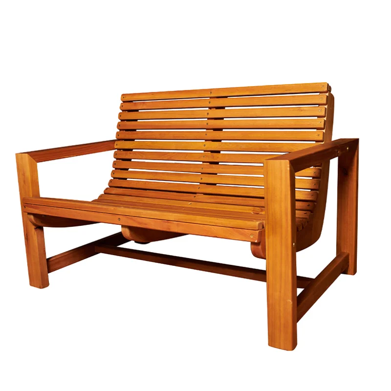 Sillón curvo 2 cuerpos exterior — Serra Amoblamientos en Madera natural - Muebles para el exterior, Uruguay | Serra Amoblamientos, vista 4