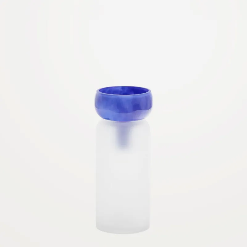 Jarrón Kelse de vidrio transparente y azul 30,5 cm en Azul - Jarrones, Uruguay | Kavehome
