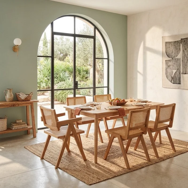 Mesa de comedor 140 cm – Madera maciza – Oslo en Madera natural - Mesas de comedor, Uruguay | Berna Home, vista 5