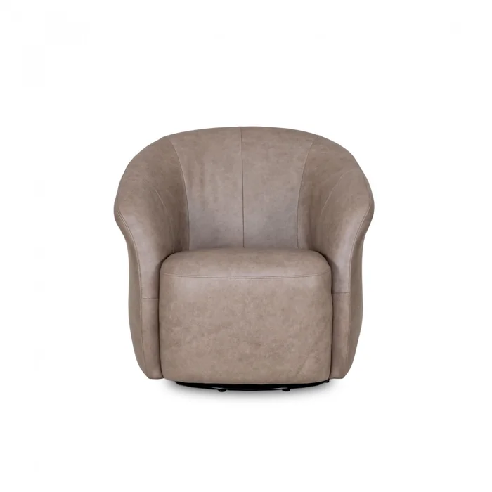 Butaca Giratoria 1 Cuerpo Air Vintage - 100% Cuero - Mushroom en Beige - Butacas, banquetas y puffs, Uruguay | Rústico Hogar, vista 3