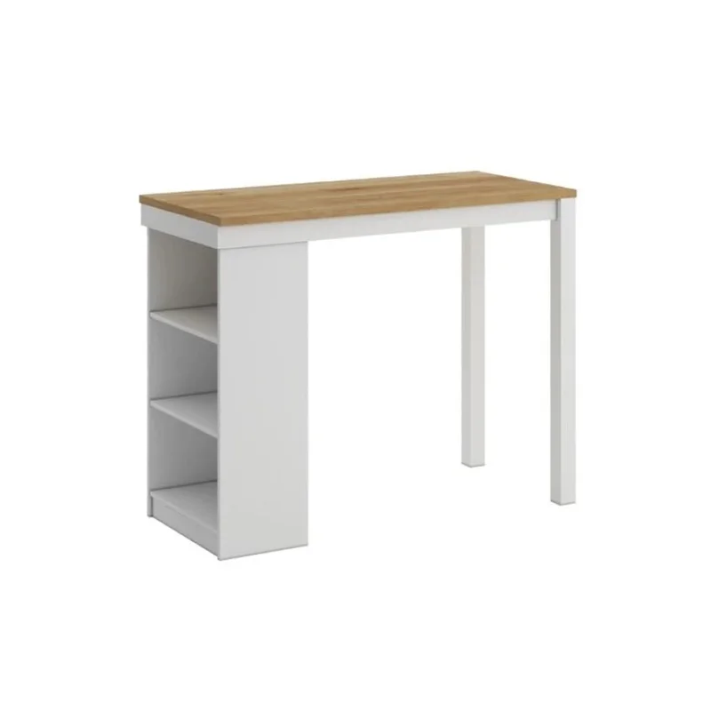 Isla Desayunador 4 Bancos Cocina Comedor Madera - Blanco - Línea Monterrey - Mesas de comedor, Uruguay | Ecowood, vista 8