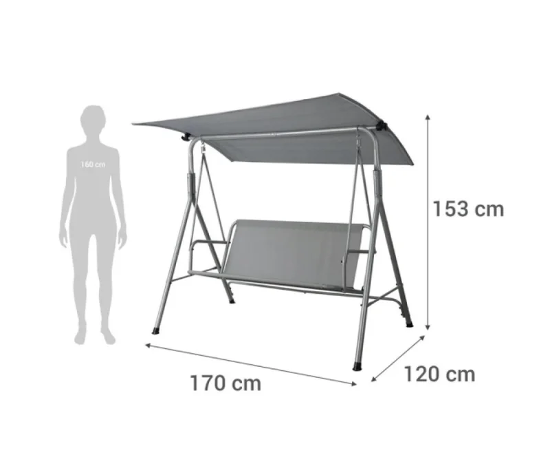 Hamaca Jardin Textilina en gris lo convierten - Muebles para el exterior, Uruguay | Albanés, vista 3