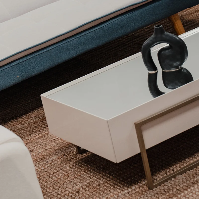 Mesa de Living Vidrio y Metal - Línea París - Verde - Mesas de living, Uruguay | Ecowood, vista 3