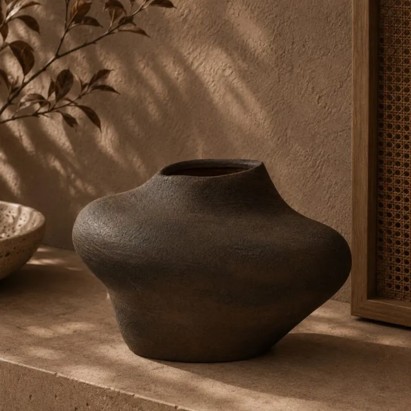 Jarrón Mason en Marrón - Decoración, Uruguay | Aihaus