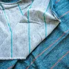 MANTA AUSTRIACA BLUE DENIM - ORANGE STRIPES - 2.00 X 1.40 MTS en Multicolor - Textiles, Uruguay | La Iberica, vista 4 de 4