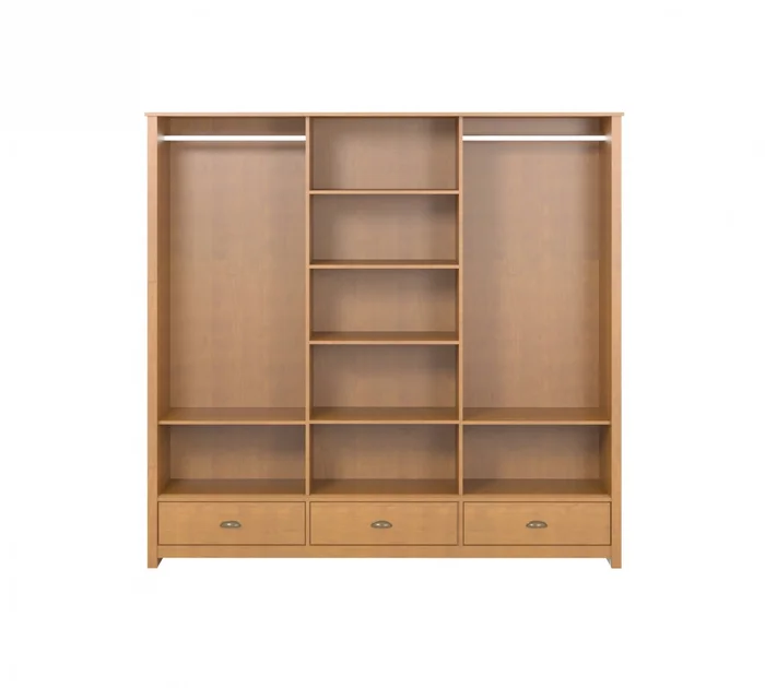 Ropero 3 puertas corredizas 3 cajones - Madera maciza - Marron en Marrón - Roperos y placares, Uruguay | Rústico Hogar, vista 3