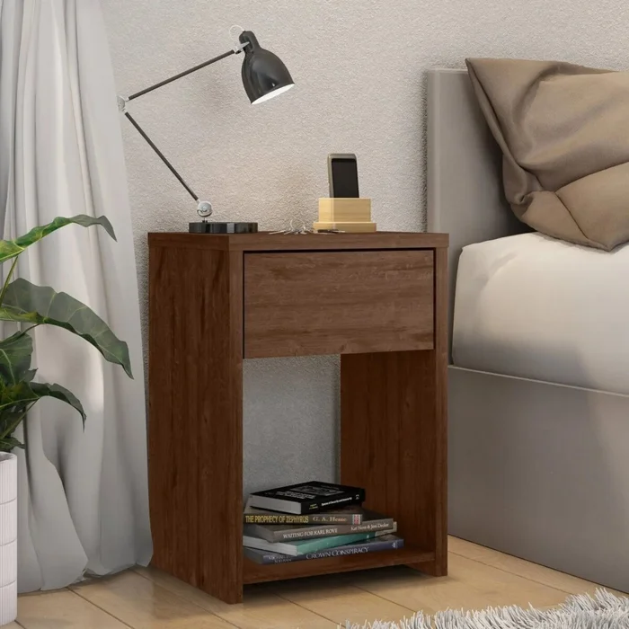 Mesa de Luz 1 Cajón - Triunfo - Jacaranda en Marrón - Mesas de luz, Uruguay | Rústico Hogar, vista 2
