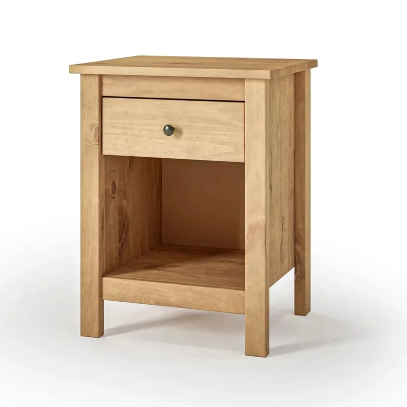 Mesa de Luz 1 Cajón 1 Nicho - Línea Maden - Marrón en Madera natural - Mesas de luz, Uruguay | Ecowood, vista 3
