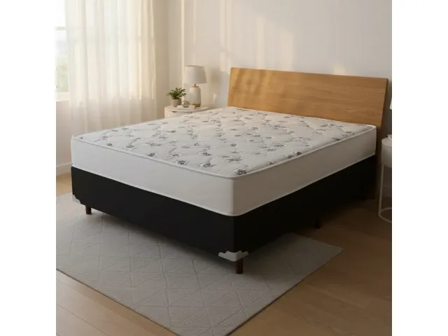 COMBO BOX+ COLHON 2 PLAZAS en Negro - Dormitorio, Uruguay | Que Sal Muebleria
