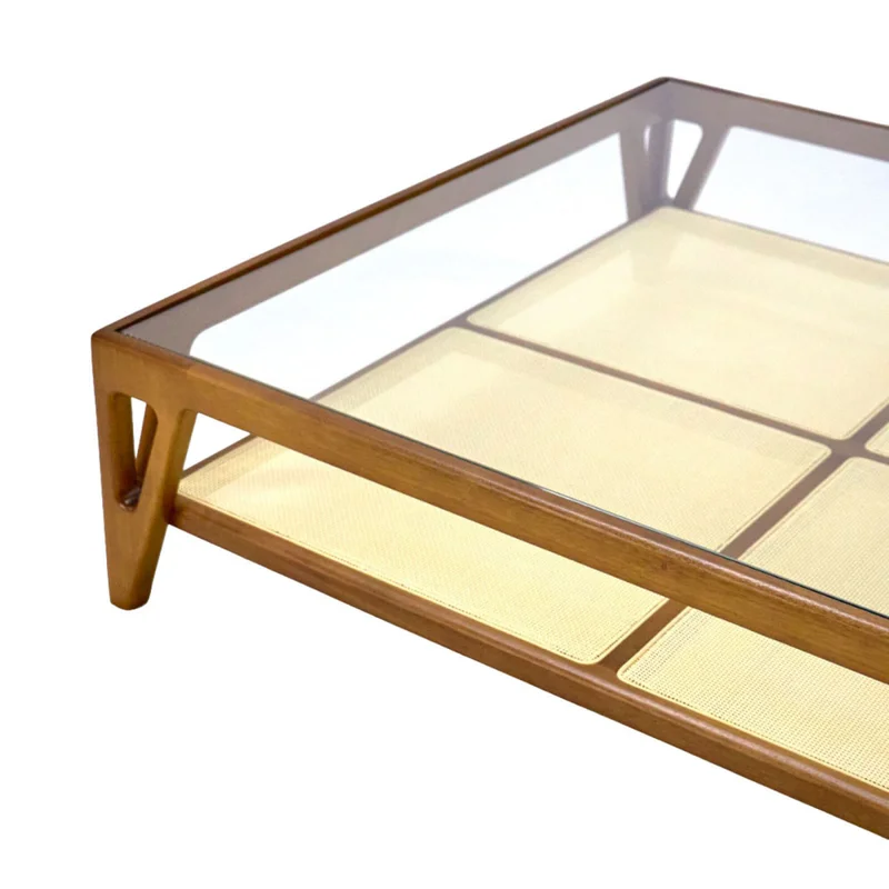 Mesa Ratona Madera-y-vidrio Natural-beige Rosa Natural en Madera natural - Mesas de living, Uruguay | Divino, vista 4