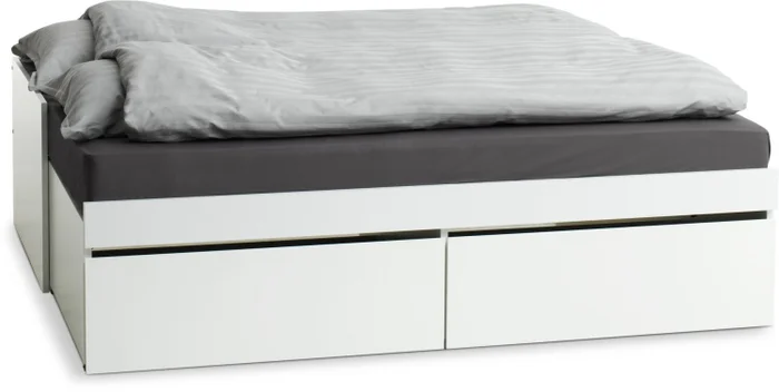 Cama c/almacenaje 90/King 180x200 TANGBJERG bl en Blanco - Dormitorio, Uruguay | JYSK