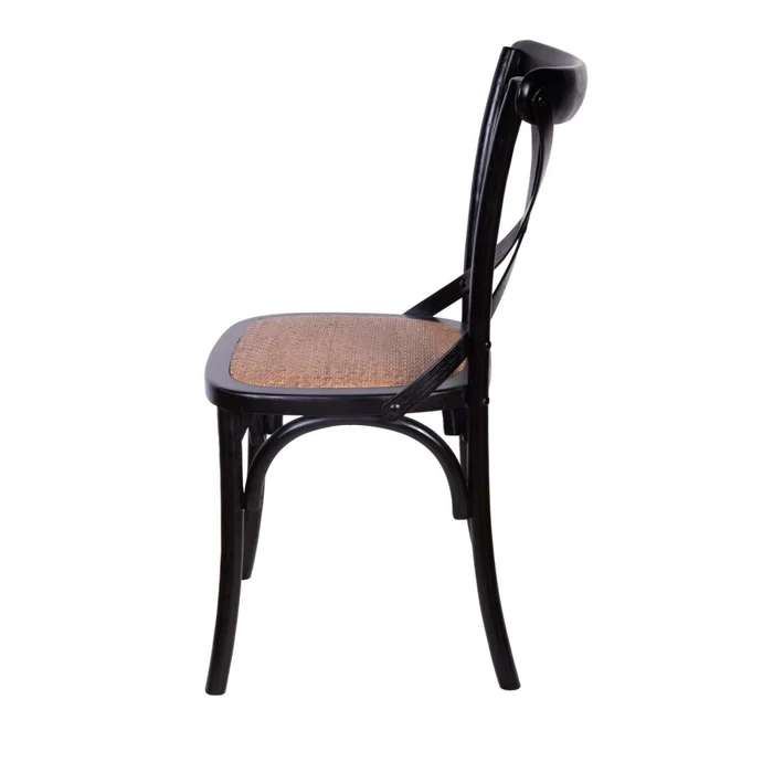 Silla De Comedor Madera Negro Cruceta en Negro - Sillas, Uruguay | Divino, vista 6