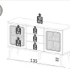 Aparador Ratan Sintetico 135CM 100% Mdf Nórdico C/ 2 Puertas y 3 Cajon - Aparadores y recibidores, Uruguay | Balton, vista 4 de 4