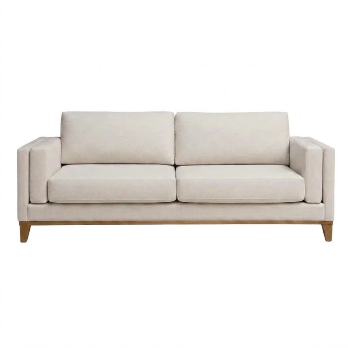 Sofá 3 Cuerpos Luxor Easy Clean - Crudo en Madera natural - Sillones y sofás, Uruguay | Berna Home