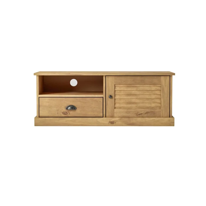 Rack de TV - 1 Puerta - 1 Cajón - Línea Oslo - Natural en Madera natural - Muebles para TV, Uruguay | Ecowood, vista 2