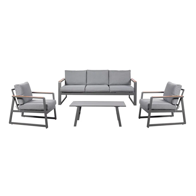 Set De Living Aluminio Gris Tenerife en Gris - Muebles para el exterior, Uruguay | Divino