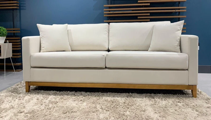 Sofá Felini 3 cuerpos (200cm) – Blanco Aqua Block en Blanco - Sillones y sofás, Uruguay | Berna Home, vista 6
