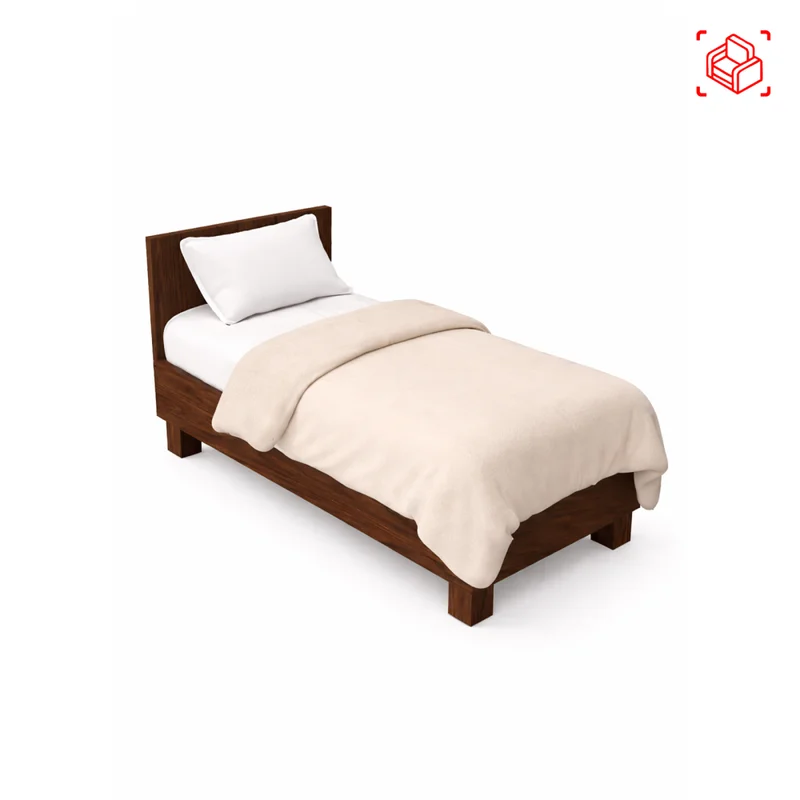 Cama 1 1/2 Plaza Madera-acacia Natural-beige Prince en Madera natural - Dormitorio, Uruguay | Divino, vista 8