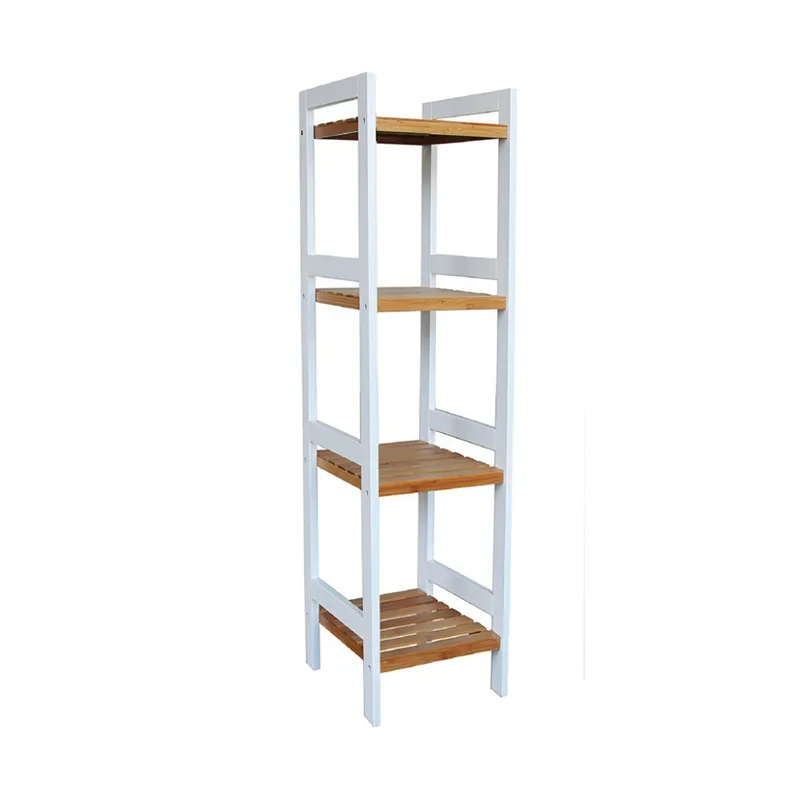 ESTANTERIA 4 TABLAS 32X32X108 CM BAMBOO CON BLANCO en Multicolor - Bibliotecas, Uruguay | Koz