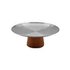 BANDEJA C/BASE D20x7.5CM PLATA/NEGRO en Negro - Decoración, Uruguay | Koz, vista 1 de 2