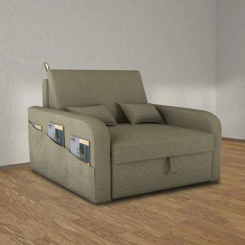Sofa Cama 2 Plazas Abertura Frontal Ruedas Patas De Plastico en Gris Apertura Frontal - Sillones y sofás, Uruguay | Soy Hogar, vista 5