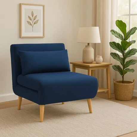 Sillon cama Trifold 1 cuerpo - Azul en Azul - Sillones y sofás, Uruguay | La Cueva Muebles, vista 7