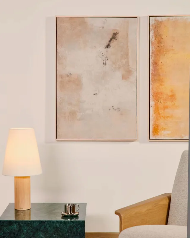 Cuadro abstracto Silpa beige 60 x 90 cm en Beige - Decoración de pared, Uruguay | Kavehome, vista 3