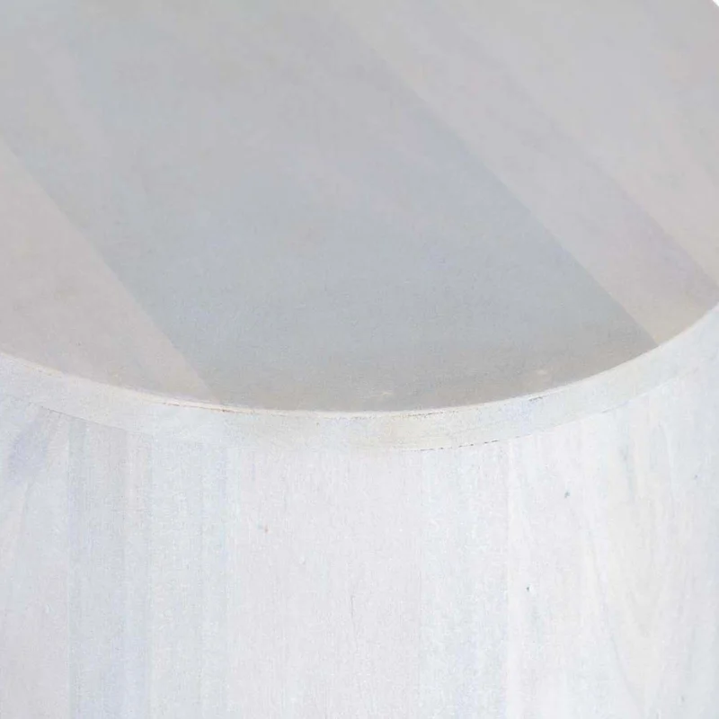 Mesa Auxiliar Madera Blanco Oval en Blanco - Mesas de living, Uruguay | Divino, vista 10