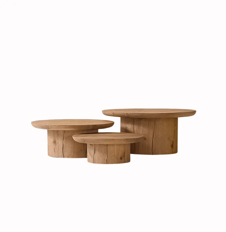 MESA LIVING NESTING TEKA NATURAL en Madera natural - Mesas de living, Uruguay | Masinfinito Casa