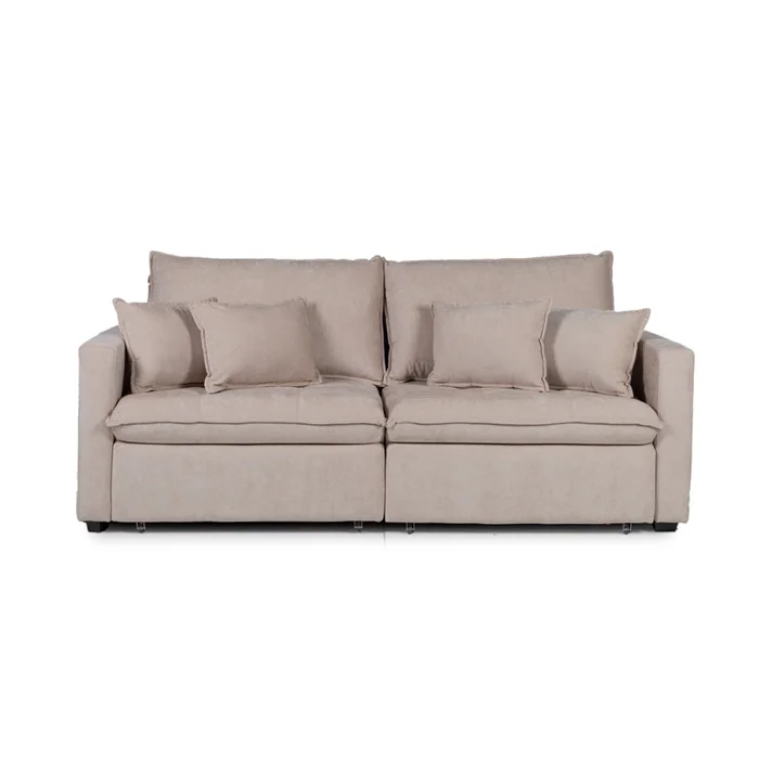Sofá Cama Carmín - Tela Microfibra - 12072 (Beige) en Beige - Sillones y sofás, Uruguay | Nyr, vista 4