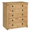 Comoda 5 cajones Cera/Blanco LINEA CORONA MADERA - Cómodas, Uruguay | Que Sal Muebleria, vista 6 de 12