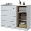 Comoda Cajonera Mdf-y-mdp Blanco Americano en Blanco - Cómodas, Uruguay | Divino, vista 3 de 5