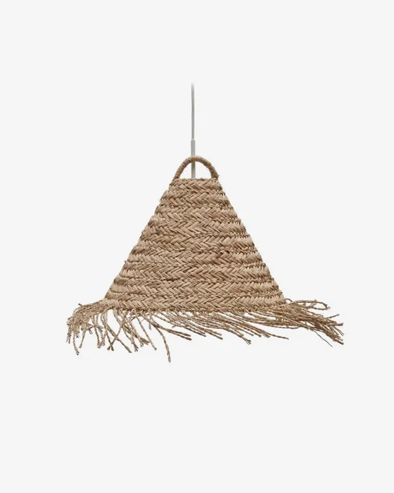 Pantalla para lámpara de techo Fonteta de fibras naturales con acabado natural Ø 40 cm en Madera natural - Lámparas colgantes, Uruguay | Kavehome