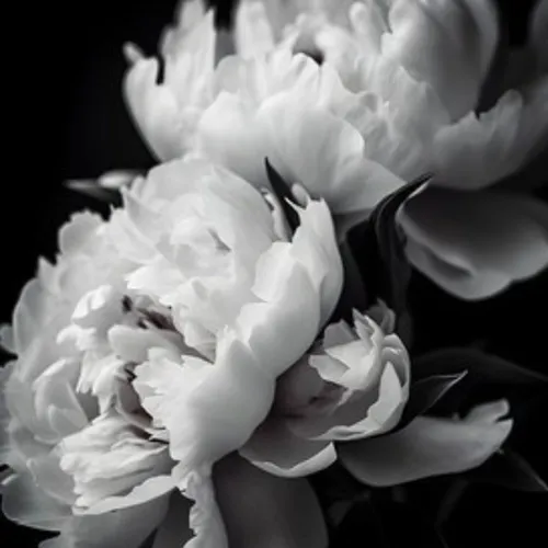 B&W Floral en Blanco - Láminas, Uruguay | Mara Estudio