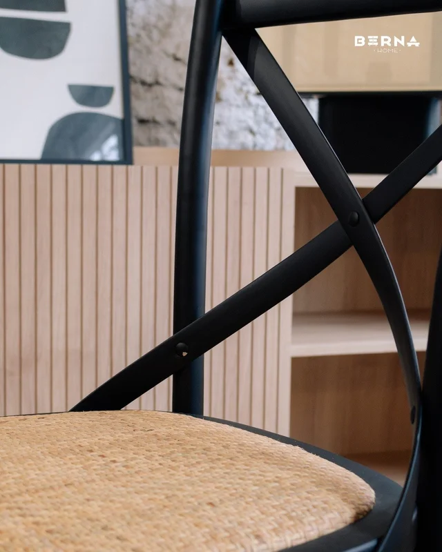Silla de Comedor – Madera Negro Cruceta en Negro - Sillas, Uruguay | Berna Home, vista 4
