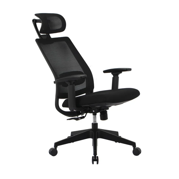 Silla De Oficina Malla-y-metal Negro 2788f-1m en Negro - Escritorios y sillas de escritorio, Uruguay | Divino, vista 3
