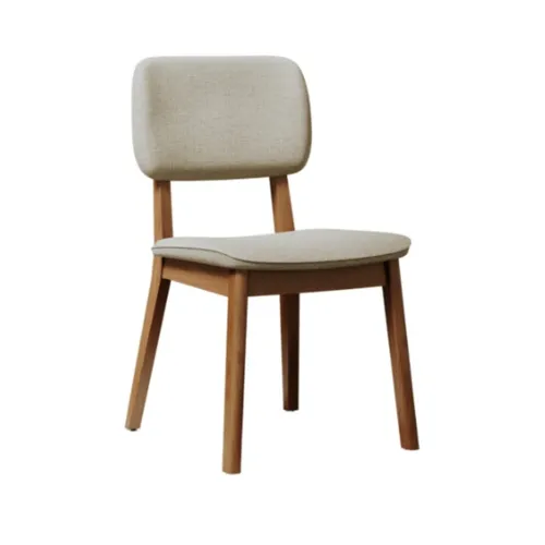 Silla de Comedor Classic Madera Targuí y Lino Beige - Sillas, Uruguay | Berna home