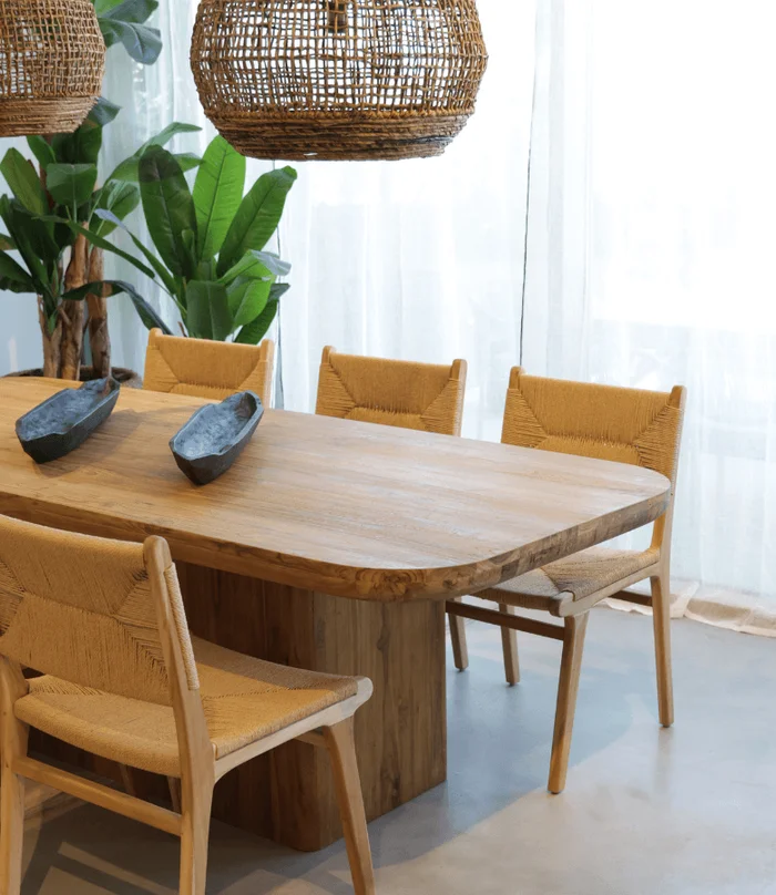 MESA COMEDOR OSLO RECT en Madera natural - Mesas de comedor, Uruguay | Masinfinito Casa, vista 2