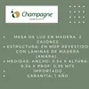MESA DE LUZ 2 CAJONES - COLOR BLANCO en Blanco - Mesas de luz, Uruguay | Champagne Home, vista 3 de 4
