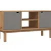 Rack TV 2 P Mel/Gris Linea Nordica en Madera Maciza - Muebles para TV, Uruguay | Que Sal Muebleria, vista 6 de 18