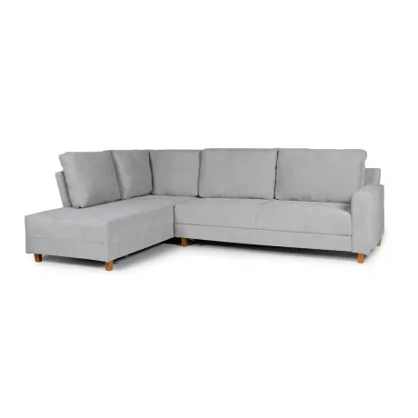 Rinconera Avero - Tela Microfibra - Chaise izquierdo - Berlin 05 (Ceniza) en Beige - Sillones y sofás, Uruguay | NYR