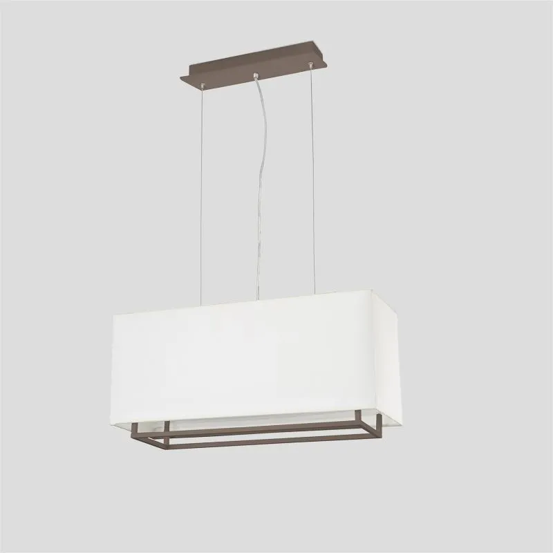 Colgante rectangular blanca con armazón en Blanco - Lámparas colgantes, Uruguay | La Perla