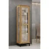 Vitrina Estantería 1 Puerta Línea Madrid en Madera natural - Aparadores y recibidores, Uruguay | Satec, vista 1 de 4