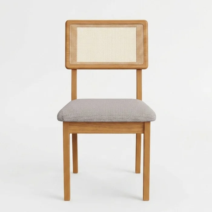 Silla de comedor Monica 100% MDF con RATAN en Madera natural - Sillas, Uruguay | Balton, vista 21