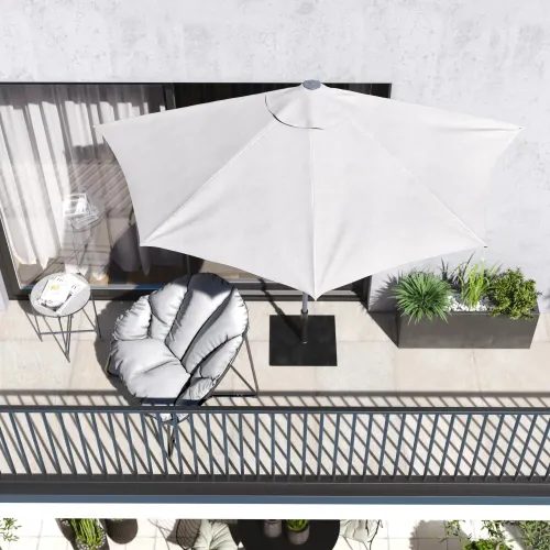Sombrilla de Balcón Arkea 270x135 Blanca en Blanco - Muebles para el exterior, Uruguay | Naterial Uruguay